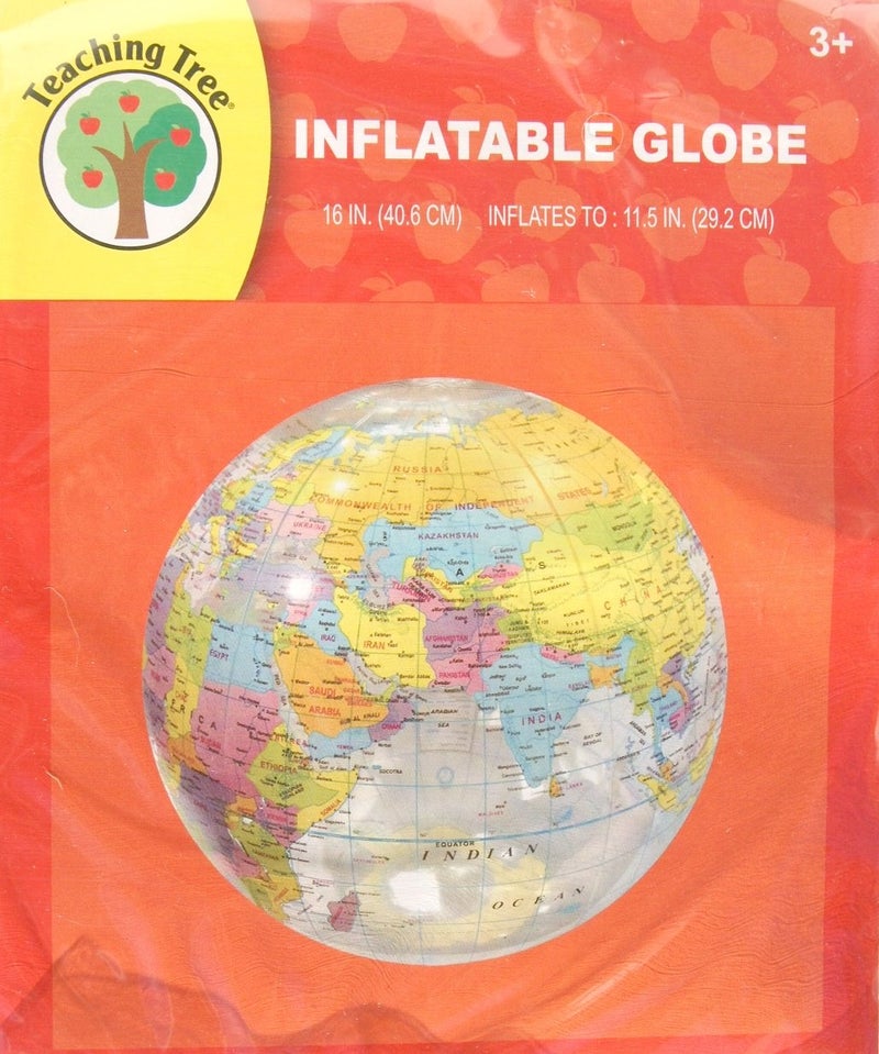Teaching Tree Transparent Inflatable Globe - 11.5 inches - Image 1